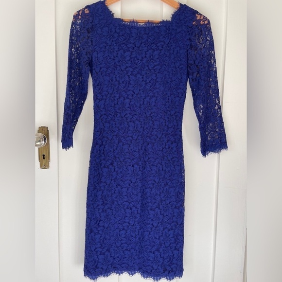 DVF Zarita Lace Long Sleeve Dress - Picture 3 of 10